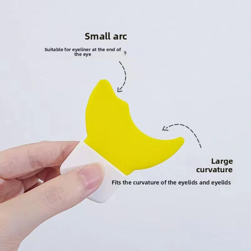 Multi Functional Eye Makeup Silicone Baffle Crescent Shaped Eyelash Brush Eyeliner Shadow Auxiliary Artifact Eyeliner Stencil