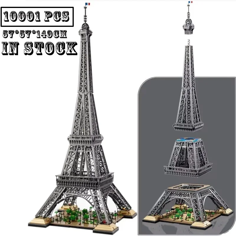 

World-famous building Eiffel Tower giant decorative assembly blocks, 10001PCS, Christmas and birthday gift 10307