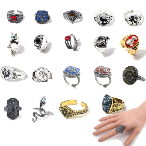 Game Dark Souls Rings for Men Vintage Havel's Demon's Scar Chloranthy Serpent Leo Darkmoon Ring Halloween Jewelry Gift