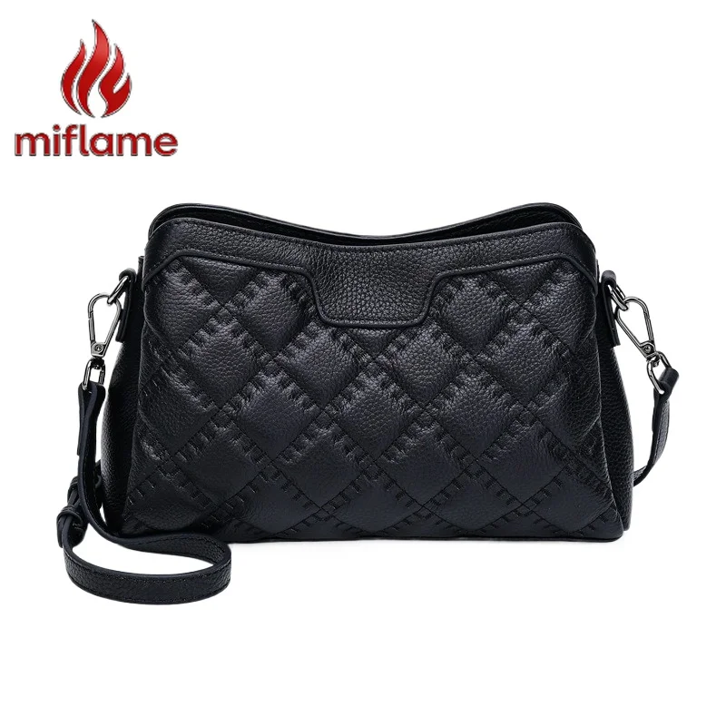 

Women's Handbag Soft Top-Grain Leather Chic Quilted Casual Shoulder Crossbody with Multiple Compartments