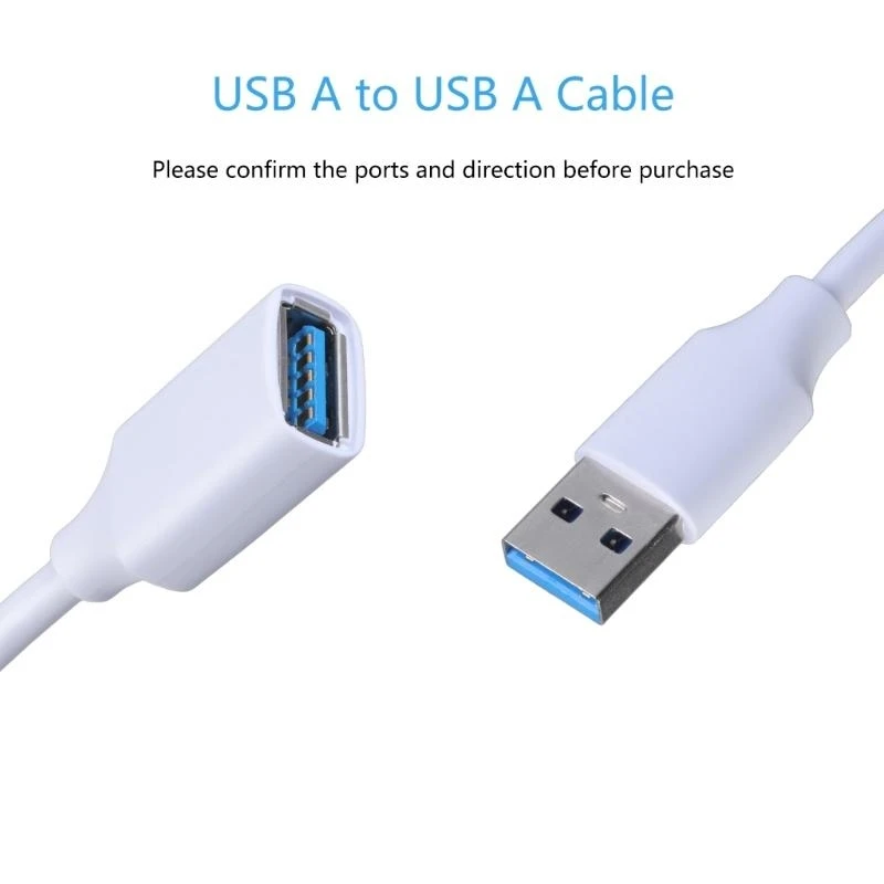 E8BA USB3.0 تمديد كابل تمديد مع محول الطاقة الذكور إلى محول USB الإناث لسيارة الكمبيوتر الشخصي
