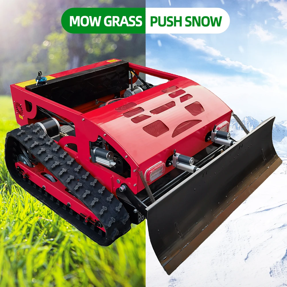 Gasoline Robot Remote Control Lawn Mower With Snow Shovel for Garden 550mm Grass Cutting Electric Start Not Including Shipping