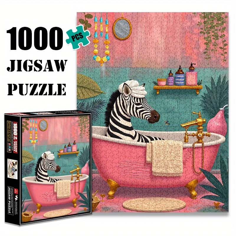 quebra-cabecas-de-500-pecas-para-adultos-tema-zebra-brinquedos-de-entretenimento-para-alivio-do-estresse-presente-de-natal