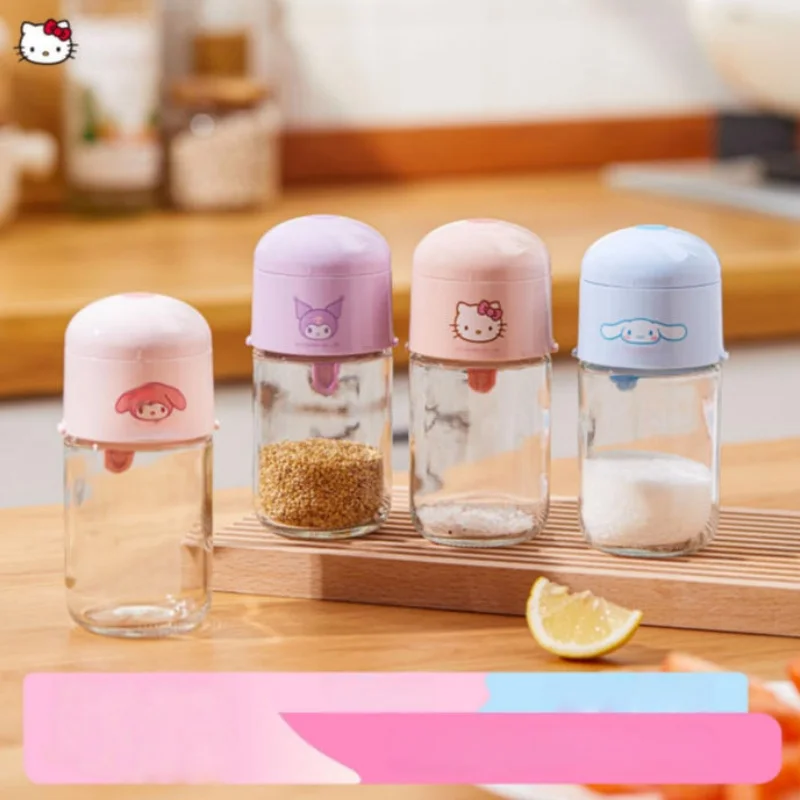 

Sanrio Quantitative Seasoning Jar Moisture proof Sealed Salt Spraying Jar Controlled Quantity Cartoon Salt Jar Girls for Gifts