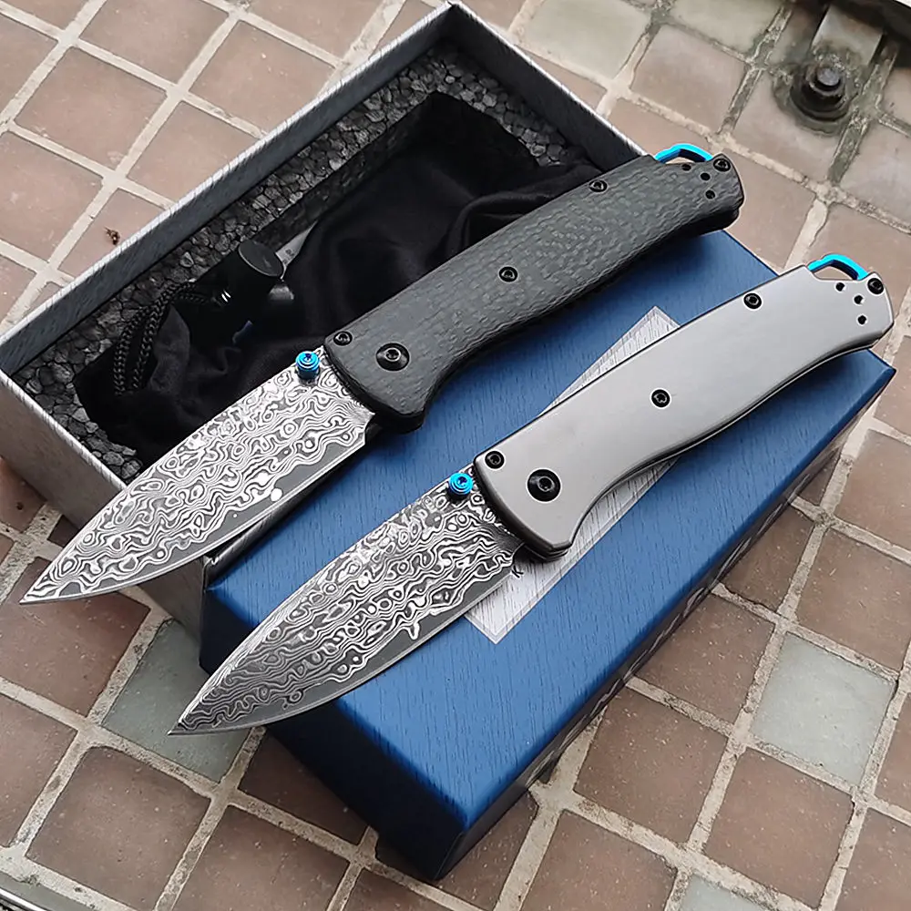 

JUFULE Good Foam 535 535TI Vg10 Damascus Titanium Carbon Fibre Pocket Survival EDC Tool Camping Hunting Outdoor Folding Knife