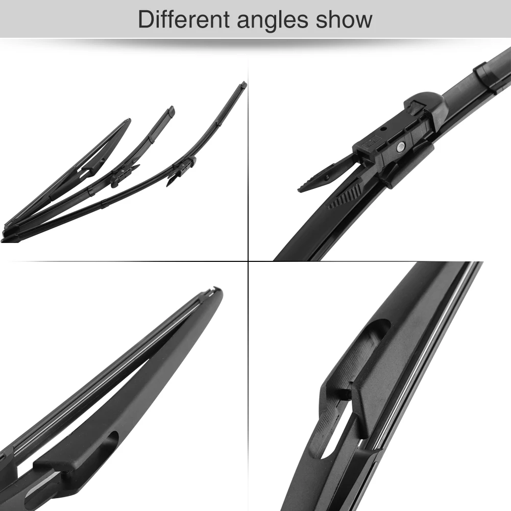 Front Wiper Blade Rear Wiper Blade Car Front Rear Windscreen Windshield Wiper Blade 24/16/12 Inch for  Qashqai 2007-2013