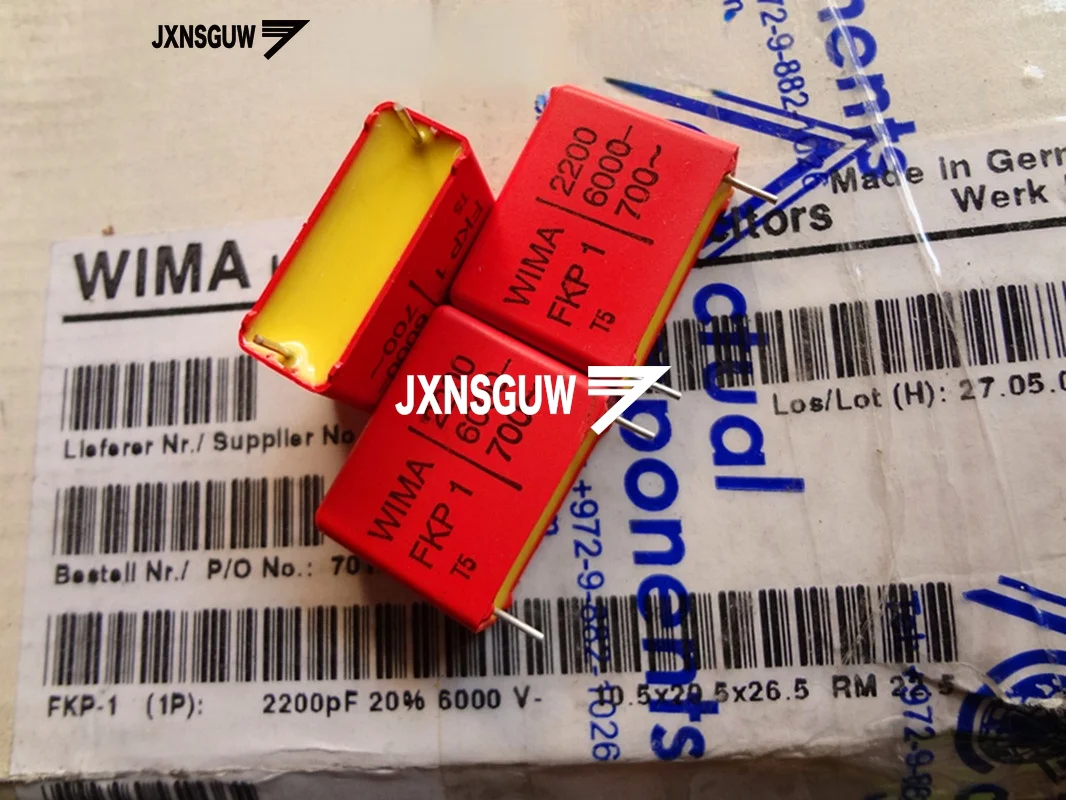10PCS/lot Original Germany WIMA FKP1 2200PF 6000V P22.5MM Film capacitor 222/6000V 6KV 2N2 700VAC free shipping