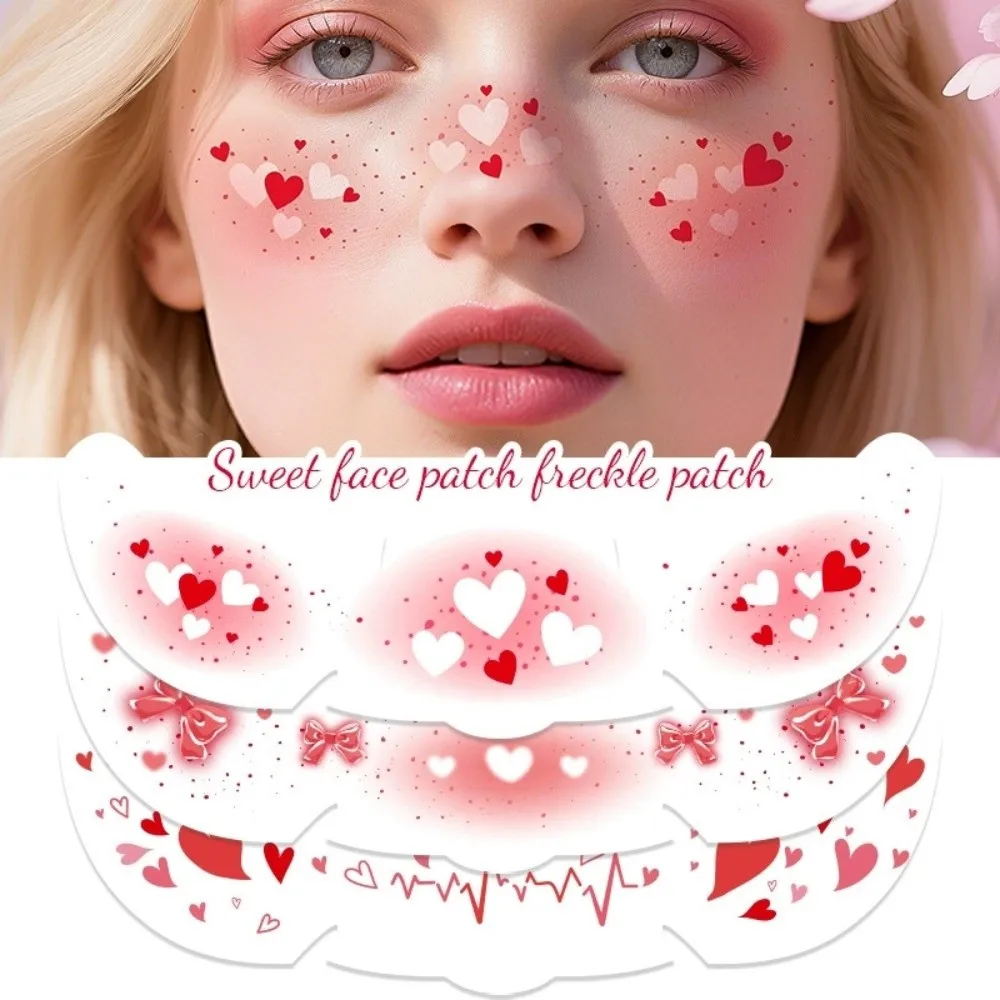 

8pcs Bow Waterproof Freckles Blush Stickers Facial Art Disposable Face Temporary Tattoos Long Lasting Makeup Stickers Live House