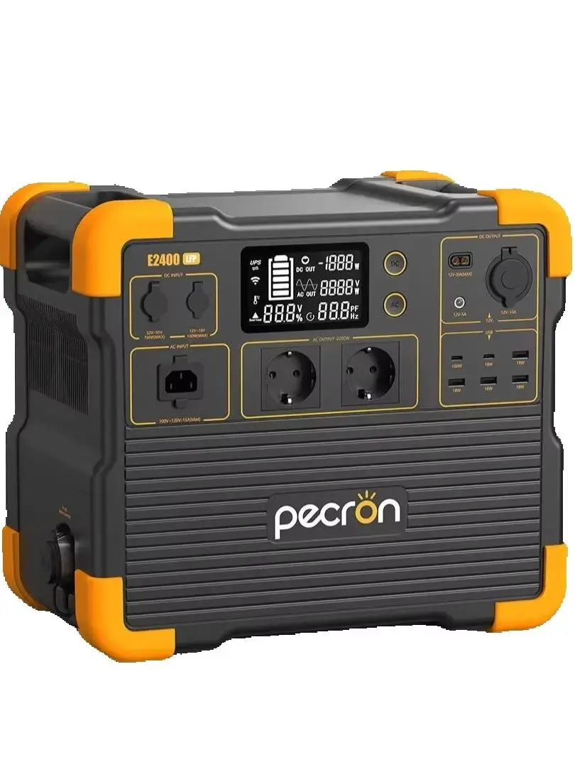 PECRON E2400LFP 2400W 2048Wh Tragbare Powerstation, Reiner Sinuswellen-Solargenerator, USV-Notstromversorgung für Camping, Wohnmobil, Zuhause und Outdoor-Nutzung