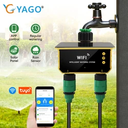 1/2 Zone WIFI Solar Irrigation Timer Smart APP Control Automatic Irrigation System Outdoor Water Timer Garden Watering Tool