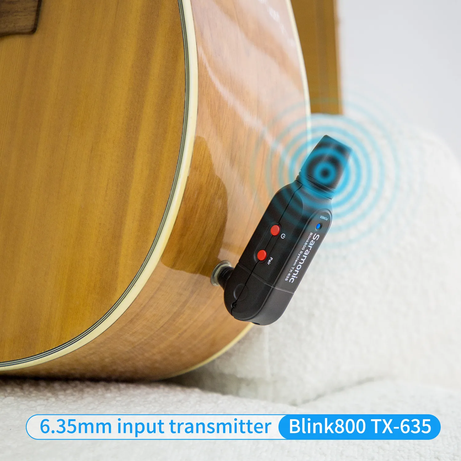 Sarasmonic Blink800 B3 5.8GHz Digital Wireless Microphone for Guitars Audio Mixers Instruments Amplifiers Streaming Recording