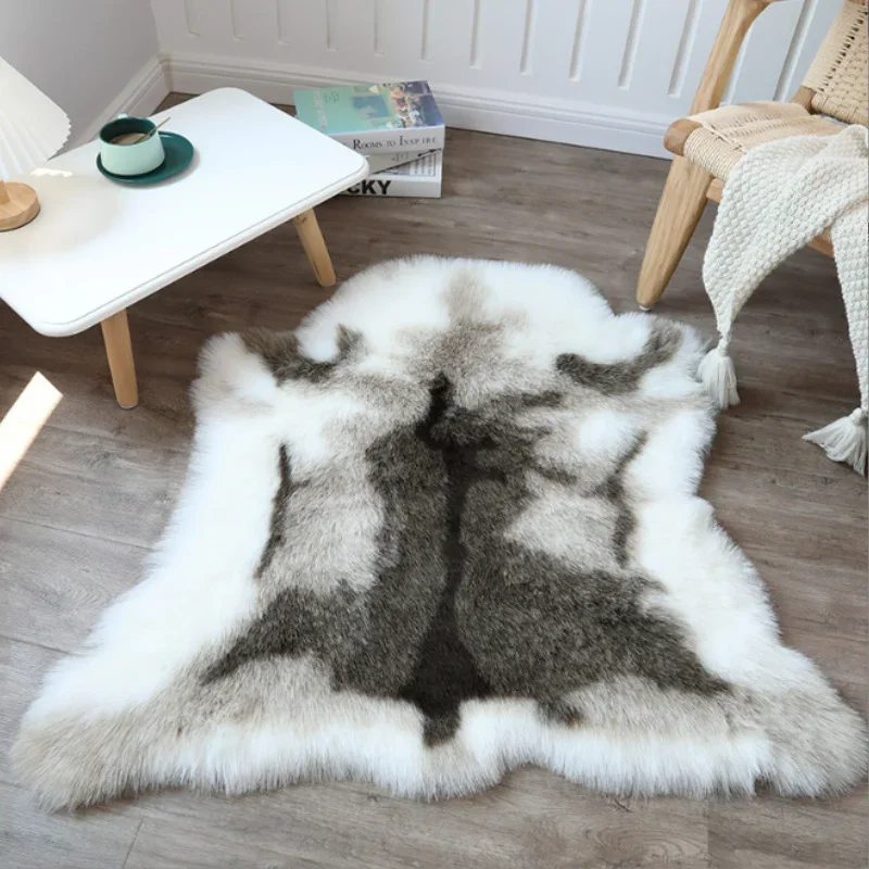 Faux reindeer fur rug room decoration carpet 60mm long plush rugs bedroom rug Carpets rugs living Room mat Chair Sofa Cushions