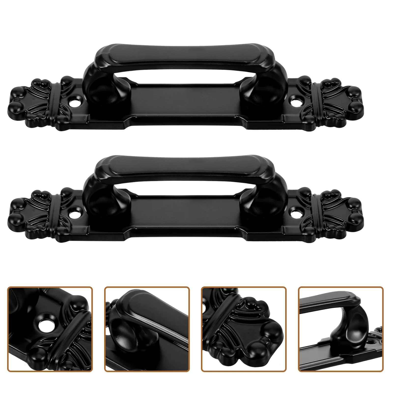 2 Pcs Push Open Door Catches Barn Handle Handles Sliding Furniture Stoppers Pulls