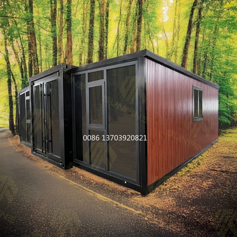 Portable Homes 2 Bedroom Container House 32m2 Modular Wooden House Tiny Home Prefabric House Steel Fold Up Building