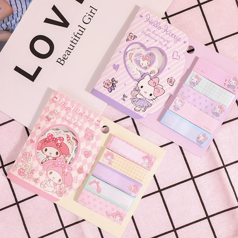 Cute Cartoon Anime Memo Pad Stickers Set Kawaii Sticky Notes Girl Diary DIY Decorative School Notebook Japanese Stationery Gift