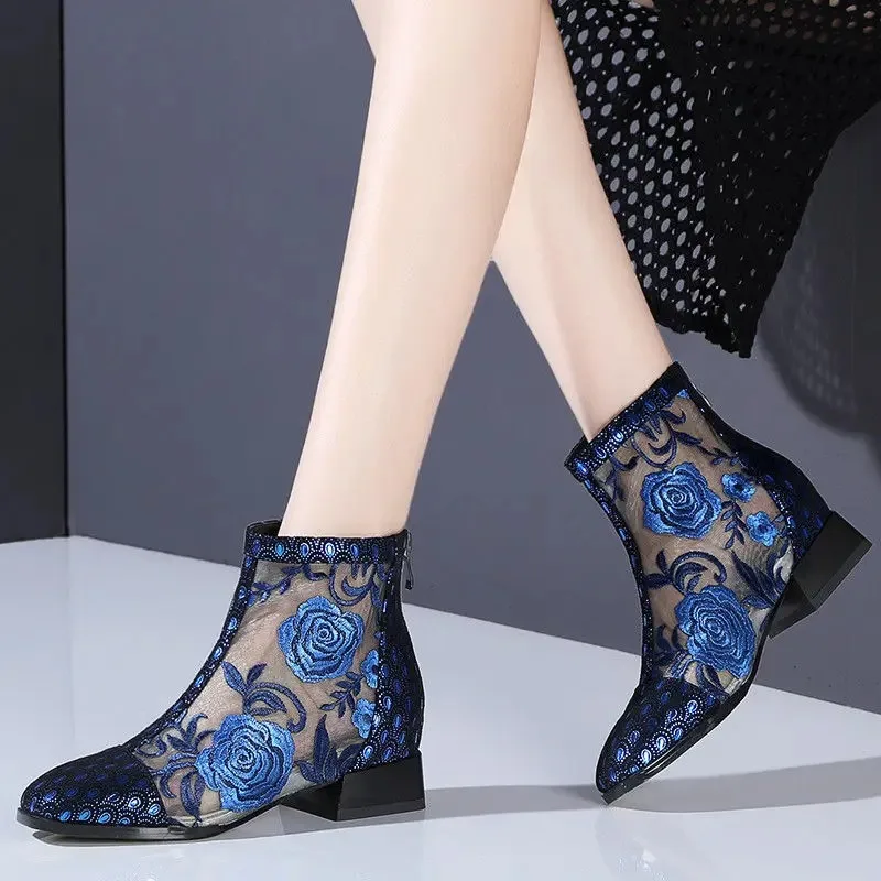 

Women's Pumps 2026 Fashion Mesh Printing High Heels Elegant Dress Dance Shoes for Woman Summer Comfort Casual Shoe Zapatos Mujer