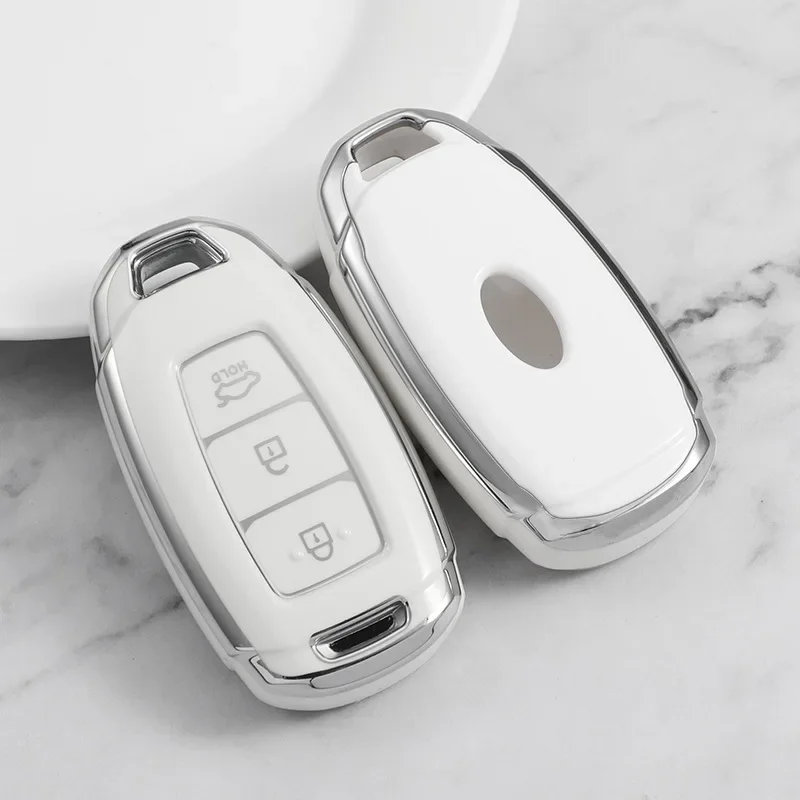Tpu Car Key Case Cover for Hyundai Creta 2 Creta 2021 2022 Ix25 Kona Version 2018 I20N Santa Fe 2020 2021 Palisade Key Holder