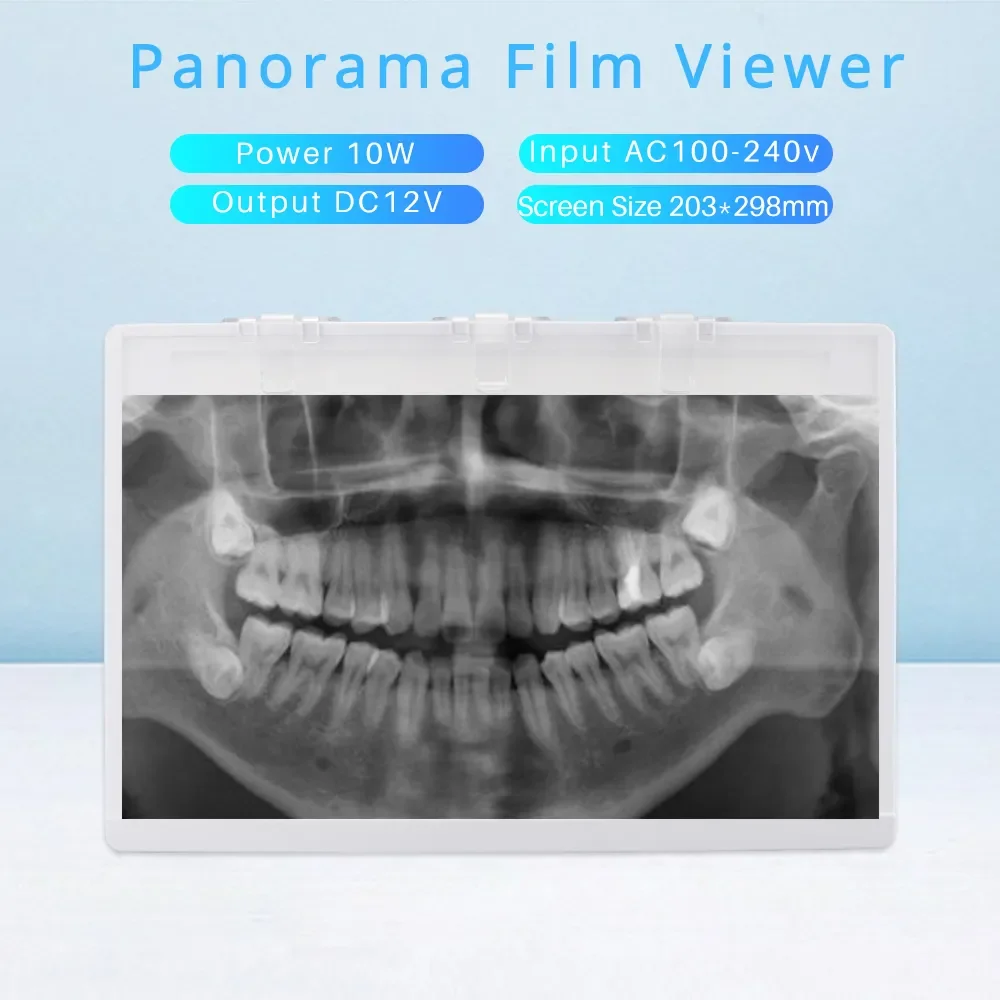 Dental X-Ray Film Illuminator Light Box X-ray Viewer LED Light Panel Dentist 10W AC100-240V Panorama Film Viewer