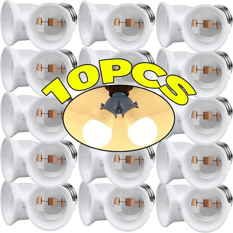 

2IN1 E27 Lamp Holder Converter LED Bulb Lamp Holder Base Socket Splitter 1-to-2 Screw-in Multi-lamp Holder Sockets Accessories