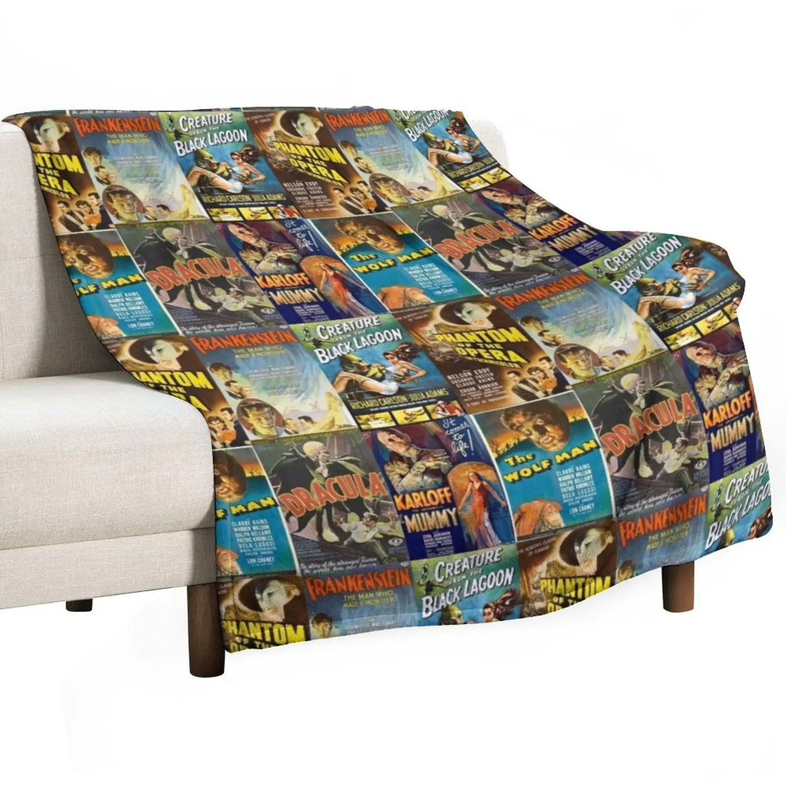 Universal Monsters Throw Blanket Nap Sofa Thins Luxury Thicken Furrys Picnic Blankets