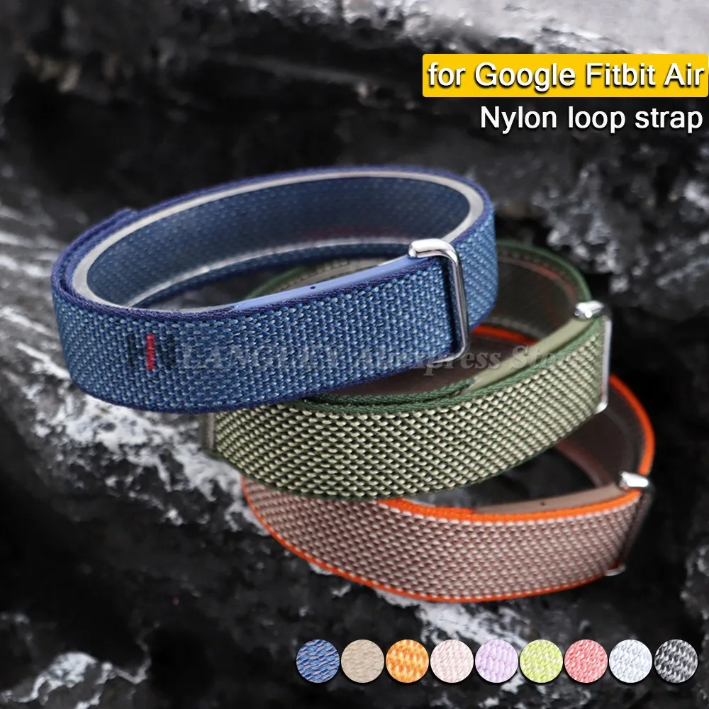 Nylon-Schlaufen-Uhrenarmband für Google Fitbit Air, Ersatzarmband, atmungsaktiv, orange, für Männer und Frauen, Sportband-Zubehör