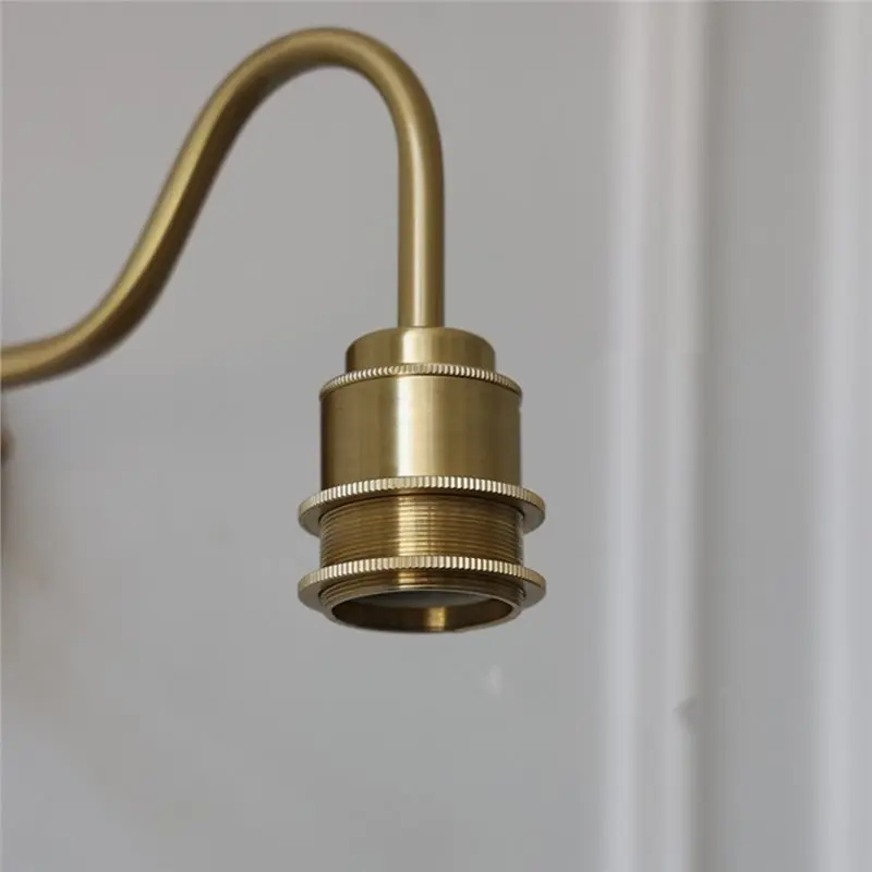 【FITTING】Copper E27 LED Wall Lamp Sconce For Study, Dining Room,And More Featuring Vintage Style Glass Design