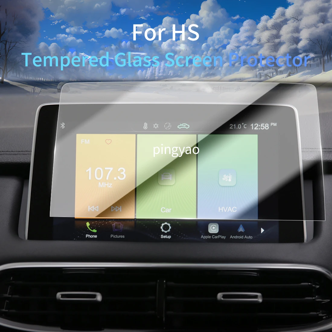

Car Stickers Screen Protector Navigation Display Tempered Glass Protective Film Car Accessories For MG HS 2023