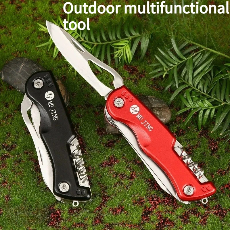 

NEW Multifunctional Self-defense Folding Survival Tool Camping Multi-purpose Portable Stainless Steel Outdoor EDC Tool