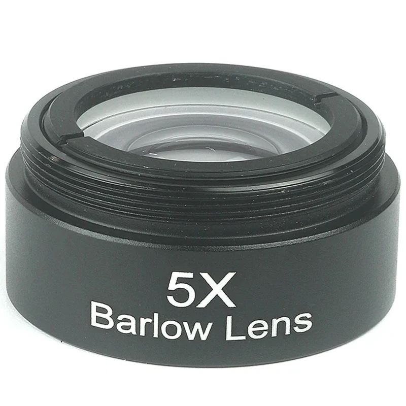 1.25 Inch 5X Barlow Lens FMC Optical Glass With Front Fine M28*0.6mm Filter Threads for Astronomical Telescope Eyepiece