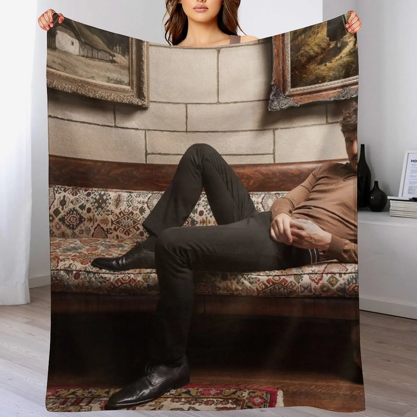 

Pedro Pascal Throw Blanket Foldable Soft Warm Blanket for Outdoor Use