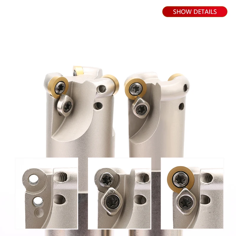 EMR 4R/5R CNC Round Nose Milling Cutter Bar Hardened Anti-vibration Flat Surface Roughing For Carbide Inserts RPMT08T2 RPMT1003