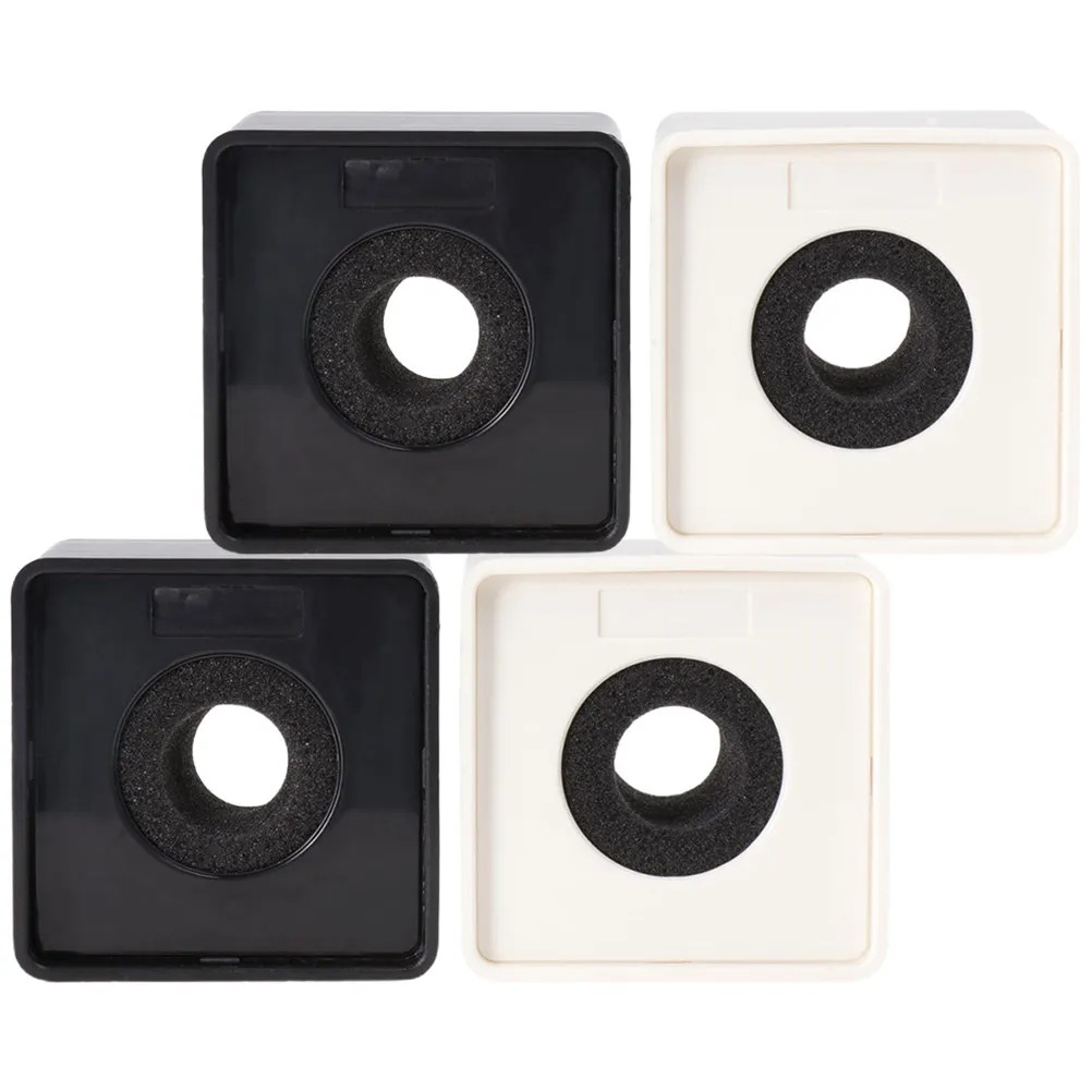 

4Pcs Mic Station Logo Flags High Quality ABS Microphone Logo Cubes for Radio Interview Studio Audio Equipment Supplies