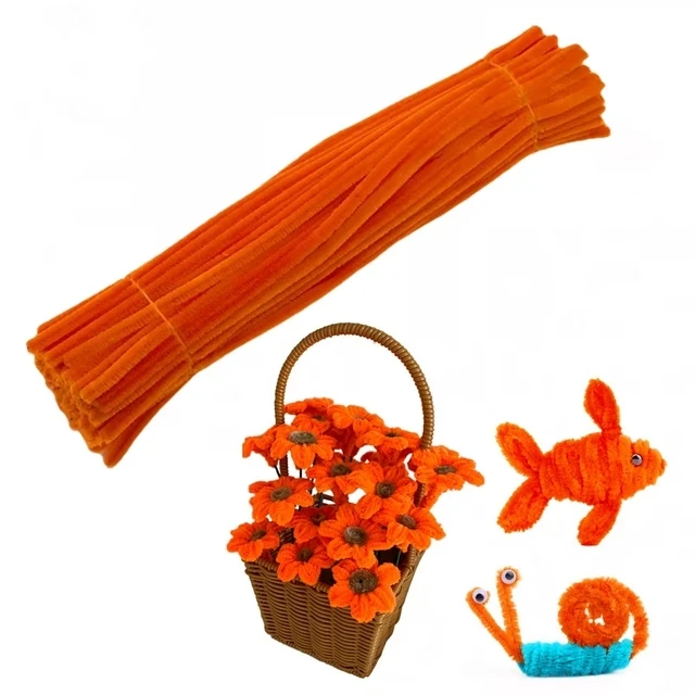 100 Stuks Twist Bar Chenille Stelen Aambeeld Draad Ambachtelijke Pijp Speelgoed Diy Strips Creatief Hobby Handgemaakt Materiaal Voor Diy Ambachtelijke Benodigdheden