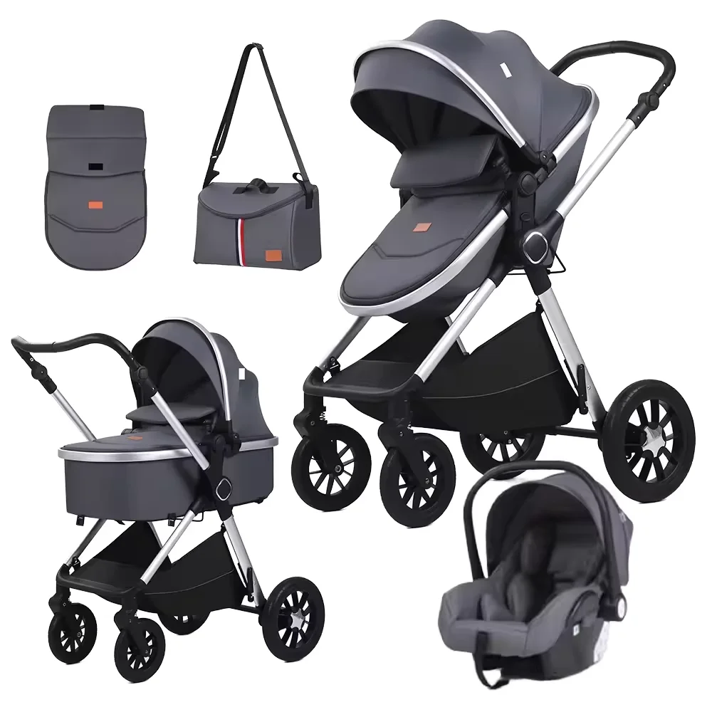 

Made Go Out With a Stroller to Carry Baby Carriage Luxury Style 3-in-1 Pushchair High View Baby Stroller