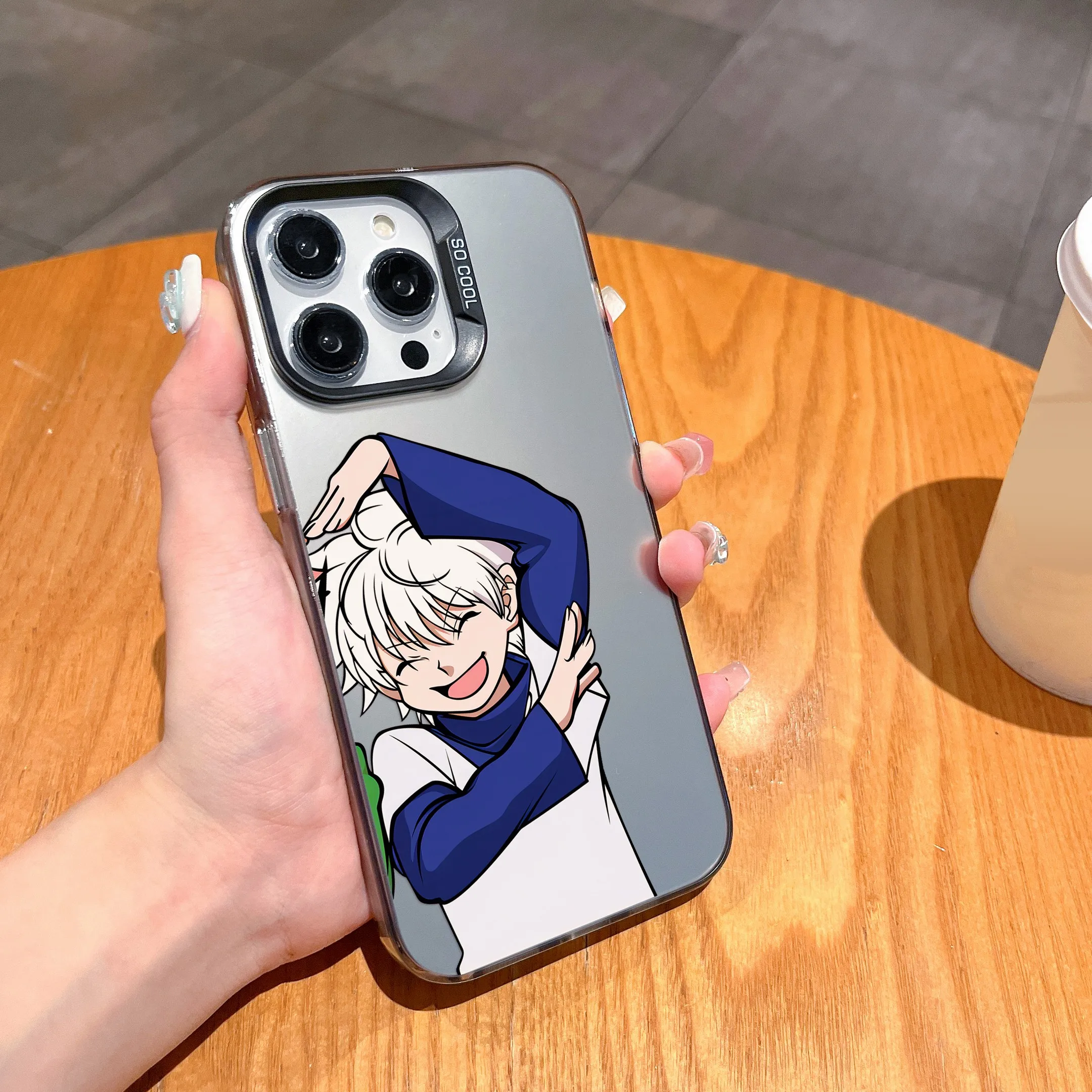 Hunter×Hunter Japońskie etui na telefon z anime do iPhone\'a 15 14 13 12 11 Pro Max X XR XSMAX 8 7 Plus Candy Matte Shockproof Back Cover