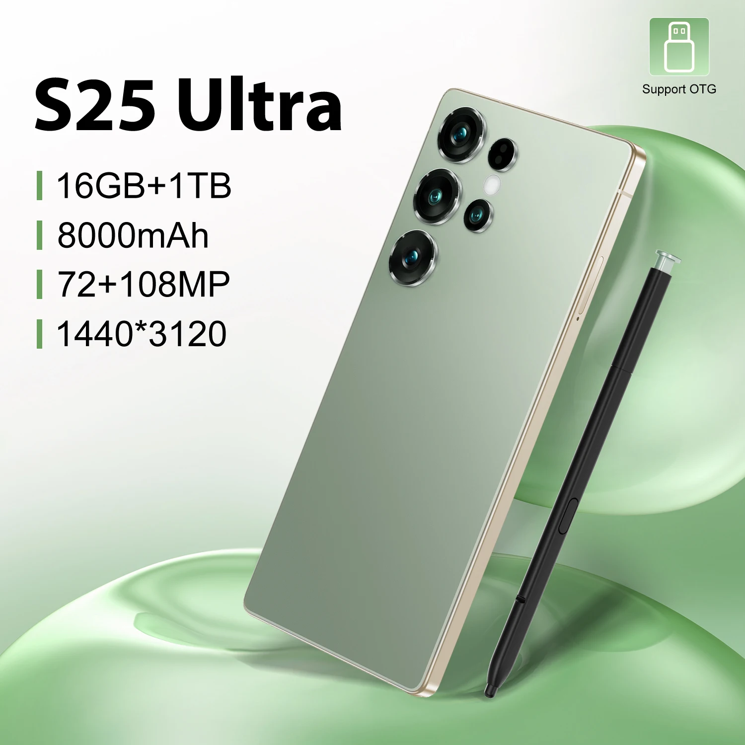 

S25 Ultra 16GB+1TB 7.3 inch Android 14 72MP+108MP Camera 8000mAh battery 5G network 10 core 2025 New Hot