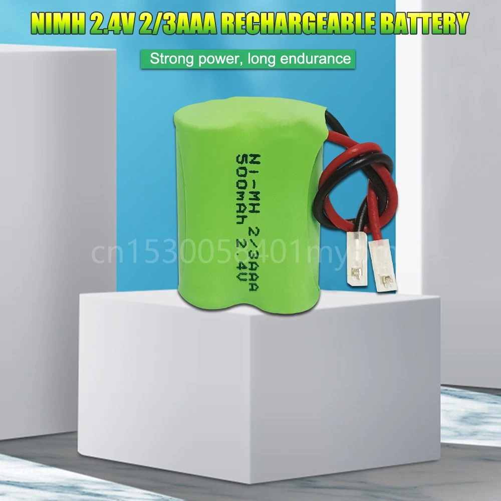 2.4V 2/3AAA Rechargeable Battery Pack 500mAh 2/3 AAA Ni-MH cell for RC toys cordless phone