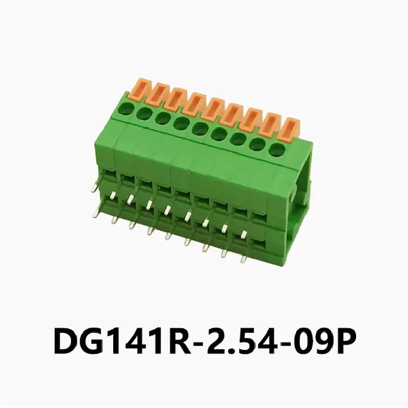 DG141R-2.54-09P DEGSON spring type PCB wiring terminal DG141R-2.54-09P-14-00AH connector