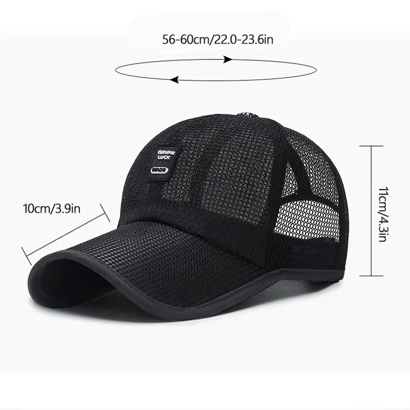 Outdoor Sunshade Mesh Cap Summer Mesh Breathable Outdoor Leisure Sports Fishing Sun Hat Regulowana czapka golfowa dla mężczyzn i kobiet