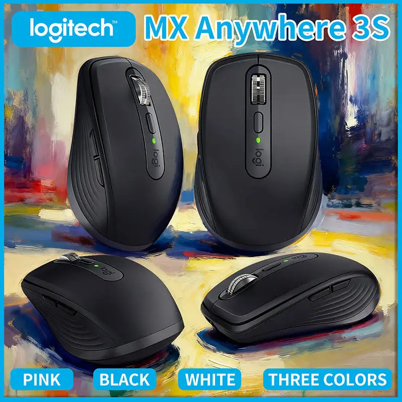 

Компактная мышь Logitech MX Anywhere 3S, эргономичный дизайн, перезаряжаемая, с быстрым прокруткой для портативных ПК Mac