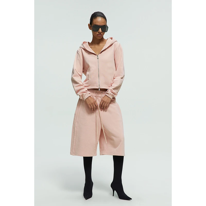 

Брюки из хлопка с двойным поясом, прямые, повседневные, с простым дизайном, с отворотами на талии