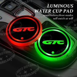 GTC Logo Car USB Color Water Coaster Car Interior Ambience Lighting Mat For Vauxhall Opel OPC Line Rocks Corsa Astra Decorative
