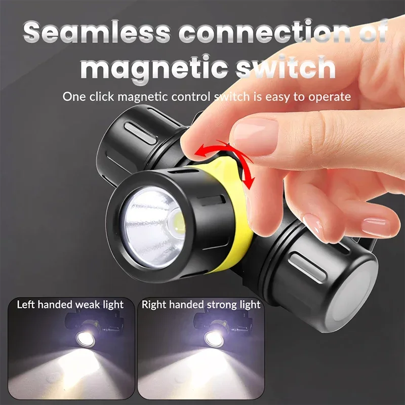 Professional LED Scuba Diving Headlamp XHP70 IPX8 Rate Waterproof Headlight Underwater 21700 Battery Dive Head Torch