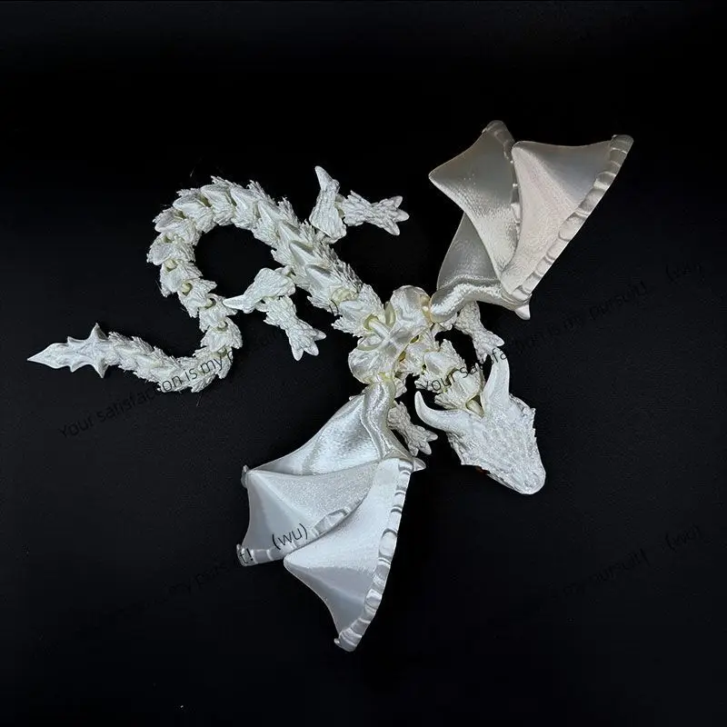 

Winged crystal dragon full joint movable, creative 3D printing dragon, gradual change