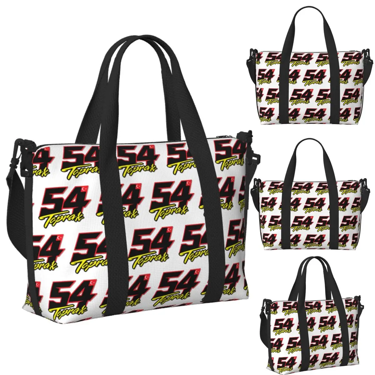 

Custom Toprak Razgatlioglu 54 Beach Travel Bag Large Capacity Tote Bags for Gym Yoga Women Shopping Duffle Shoulder Bag