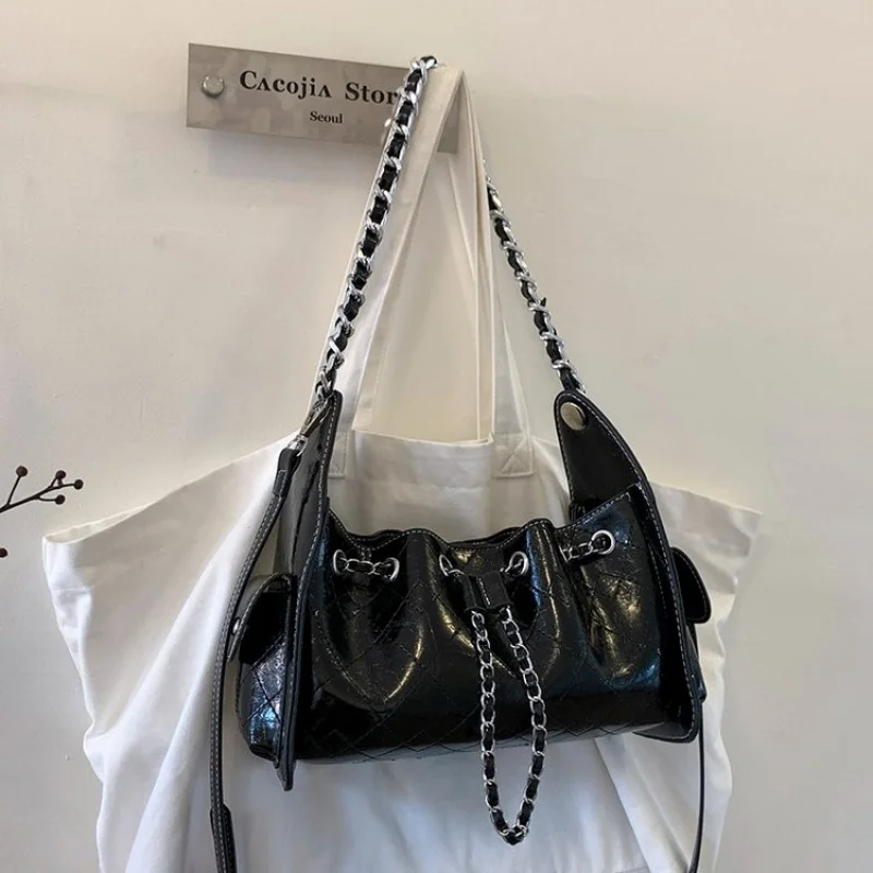 Elegante borsa a tracolla con organizer tascabile, borse in pelle da donna, marchio famoso di lusso