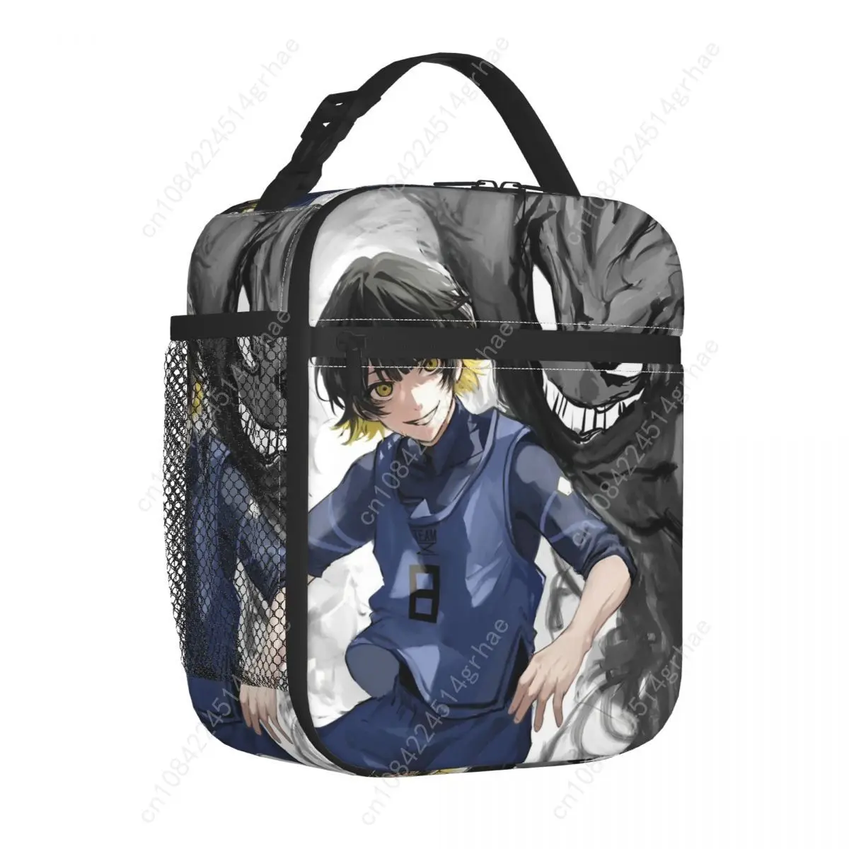 Blue Lock Bachira Yoichi Isagi Borsa per il pranzo isolata Borsa per alimenti per calcio Manga Scatole per il pranzo termiche portatili per i viaggi