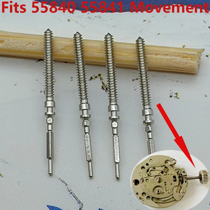 2/4PCS 55840 55841 Movement Watches Crown Stem Fits 55840 55841 Movement Watch Repair Watch Crown Stem Standard Crown Stem Parts