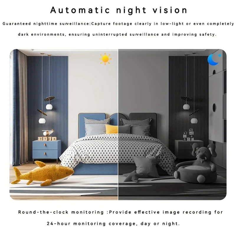 كاميرا منزلية V720 للتسجيل اللاسلكي الداخلي والخارجي وكاميرا مراقبة بالفيديو