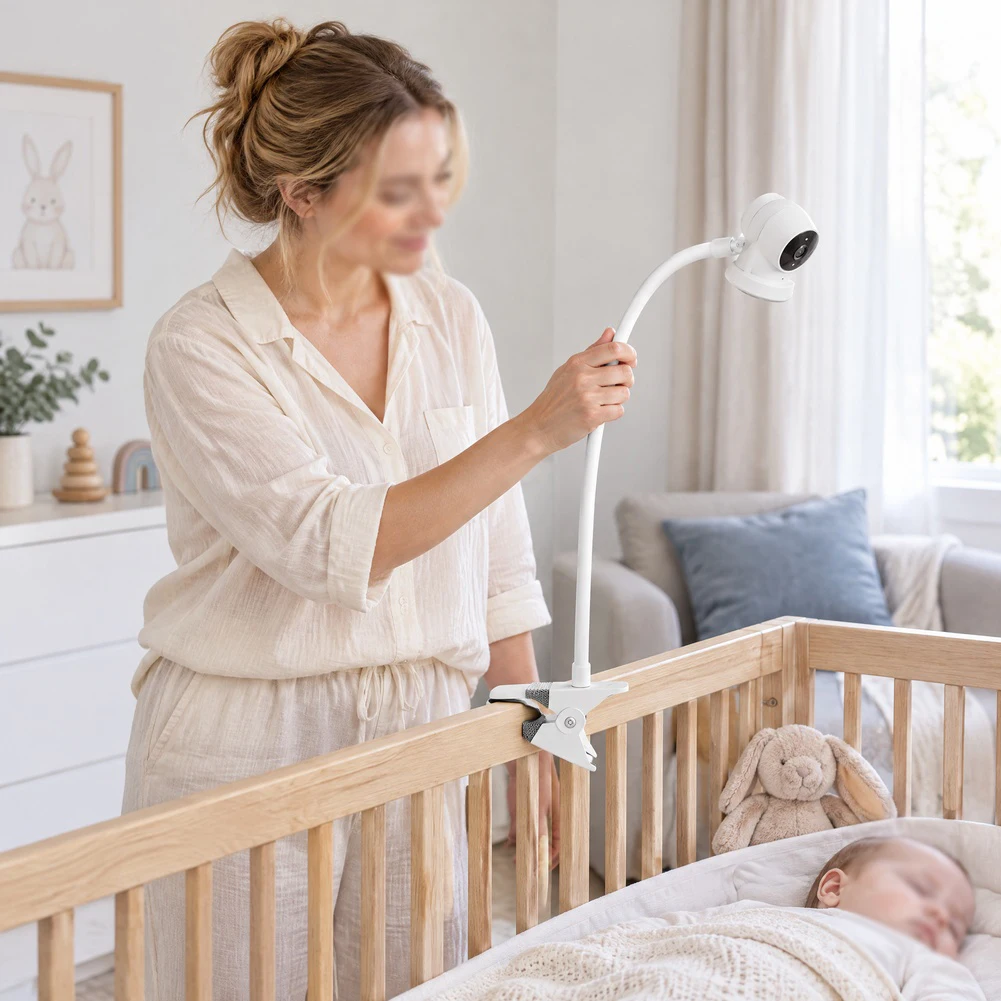Non-Drilling Crib Monitor Clip Mount For VTech VM923 For VM924 Flexible Camera Holder Base With Clamp For Home Security